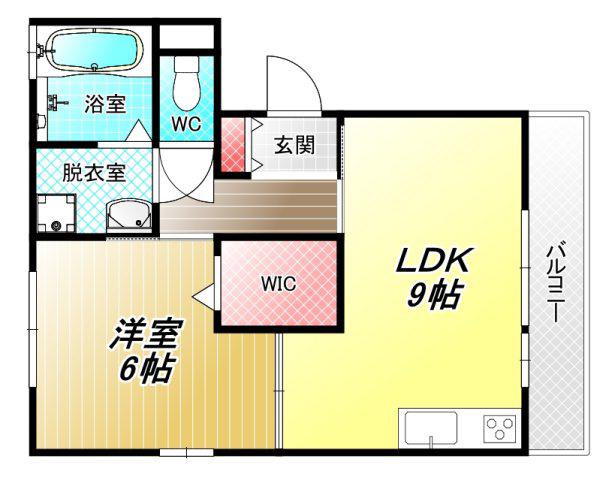 シャルマンA(1LDK/2階)の間取り写真