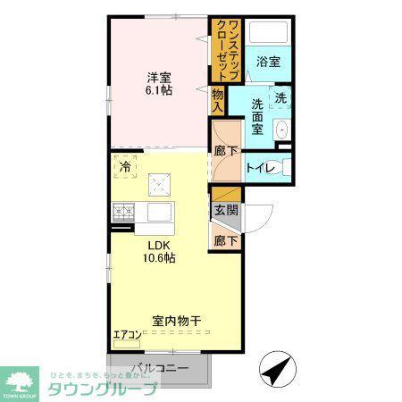 A LA MAISON(1LDK/1階)の間取り写真