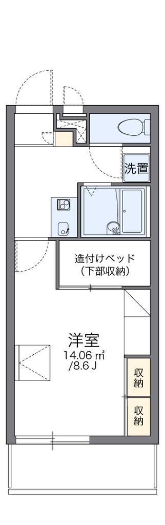 レオパレスパルフェII(1K/3階)の間取り写真