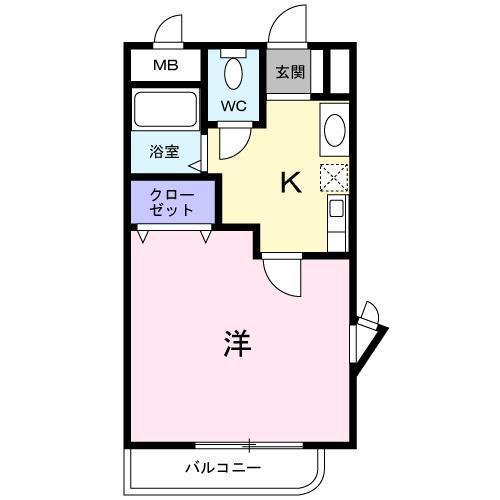 シーポート花時計(1K/4階)の間取り写真