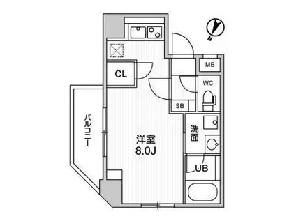 ARKMARK巣鴨(ワンルーム/5階)の間取り写真