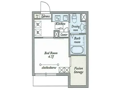 MY STYLE VINTAGE 梅島南(1K/2階)の間取り写真