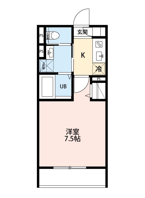 ROBOT HOME 習志野II(1K/2階)の間取り写真