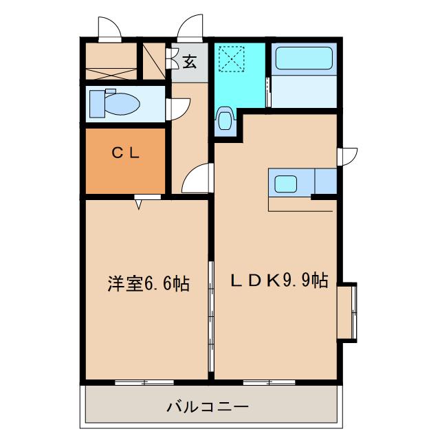 NEO FASCIO (1LDK/2階)の間取り写真