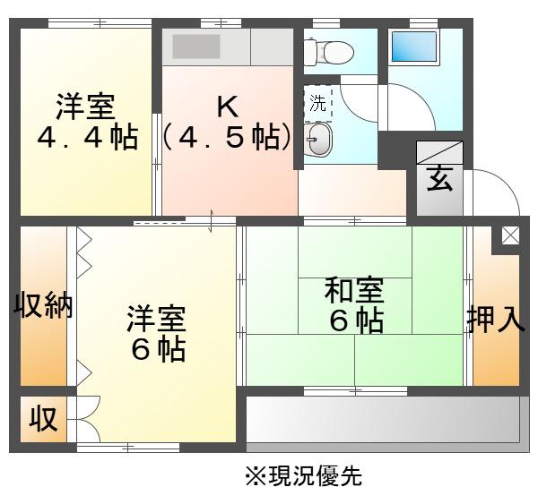 HKヴァンベール(3K/3階)の間取り写真
