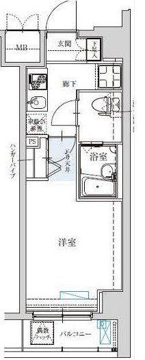 ワイズルリオン東京墨田(1K/4階)の間取り写真