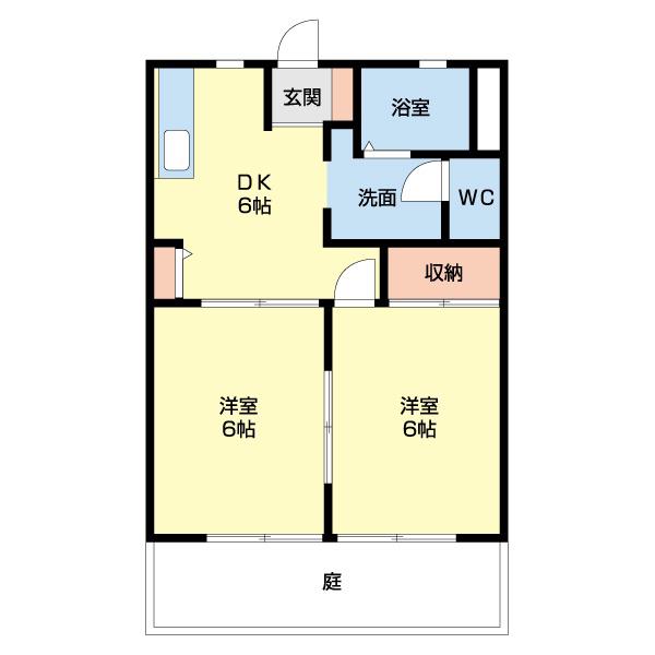 サニーヒルズ清水(1LDK/1階)の間取り写真