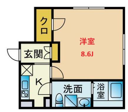 コンポジット久が原(1K/1階)の間取り写真