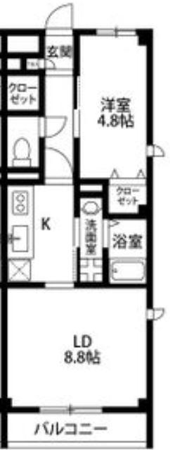 アンプルールフェール東花園(1LDK/3階)の間取り写真