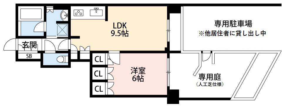 クリオ恵比寿弐番館(1LDK/1階)の間取り写真