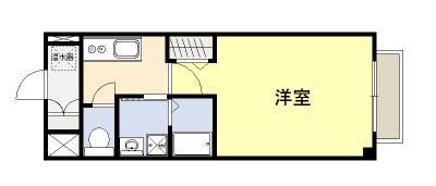 ダイナミックマンション寿町(1K/2階)の間取り写真