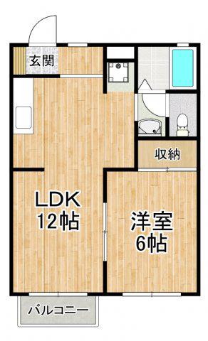 パソドブレ(1LDK/2階)の間取り写真