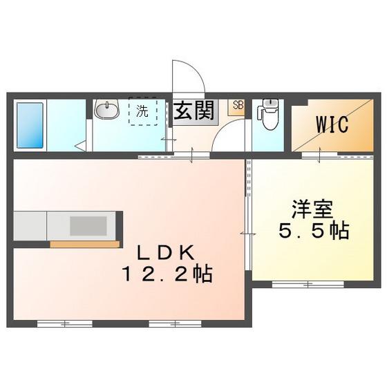 セ・ミュー(1LDK/1階)の間取り写真