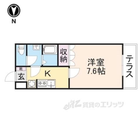 コンフォールM(1K/1階)の間取り写真