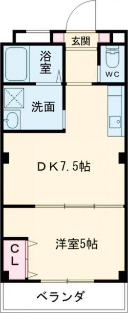 ピース・スクエア八万II A(1DK/3階)の間取り写真