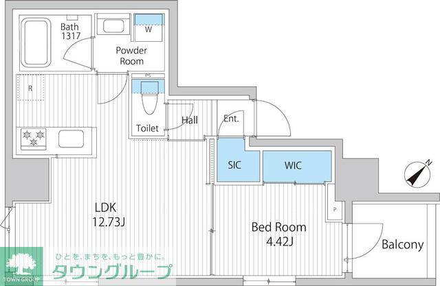 IPSE東京月島(1LDK/4階)の間取り写真