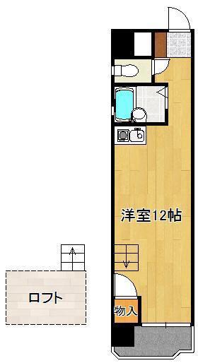 ジュネス戸畑駅前(ワンルーム/3階)の間取り写真