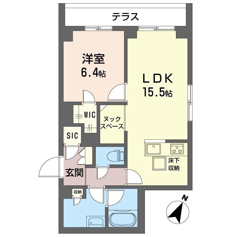 ボン リジエール(1LDK/1階)の間取り写真