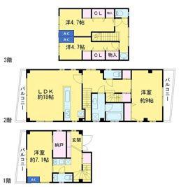 エクレール霜降(4LDK/4階)の間取り写真