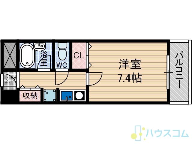 アーク福西(1K/1階)の間取り写真