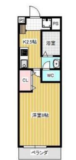 AL CUORE(1K/5階)の間取り写真