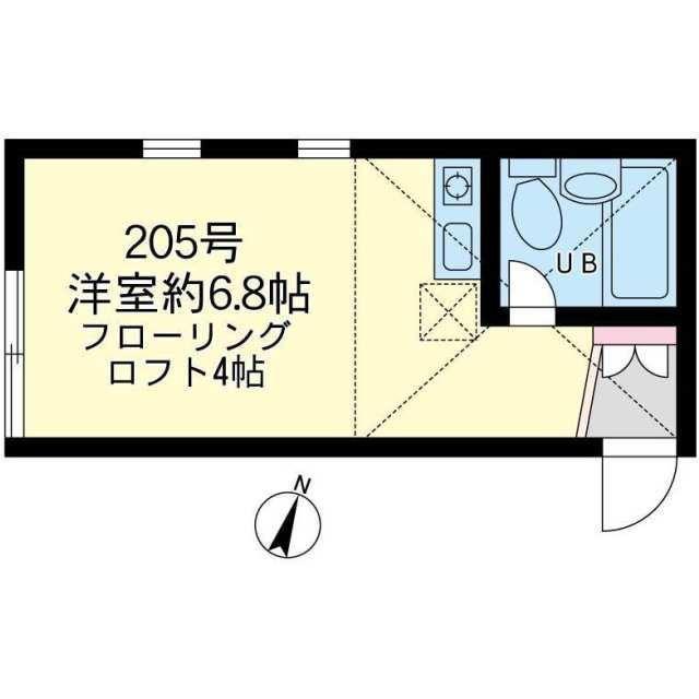 ユナイト鹿島田フェリクス(ワンルーム/2階)の間取り写真