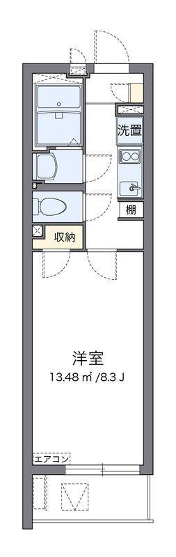 クレイノ陸王(1K/2階)の間取り写真