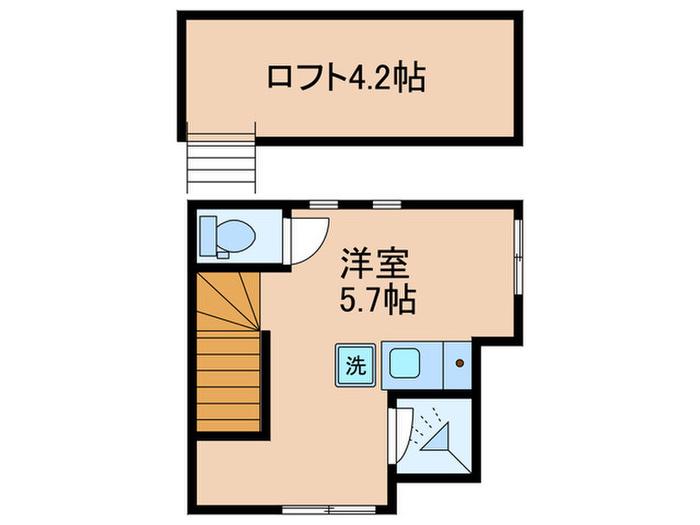 ビクタス代々木上原(ワンルーム/2階)の間取り写真