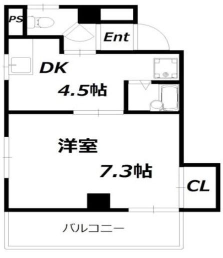 メイツ摩耶(1DK/3階)の間取り写真