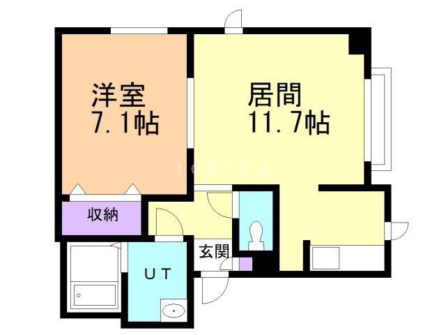 シャーメゾンタカミ(1LDK/2階)の間取り写真