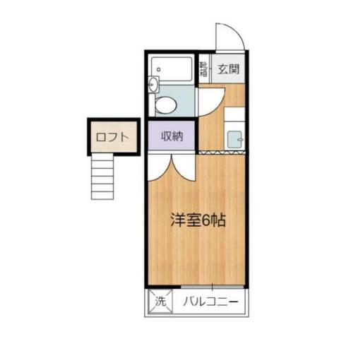 ドリームハウス鶴川(1K/2階)の間取り写真