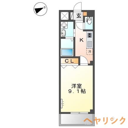 Y-FLEUR(1K/2階)の間取り写真