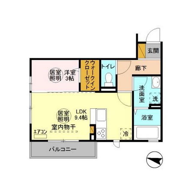 ROYAL PARK HIMEKO J(1LDK/3階)の間取り写真