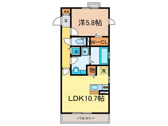 スターネスト(1LDK/3階)の間取り写真