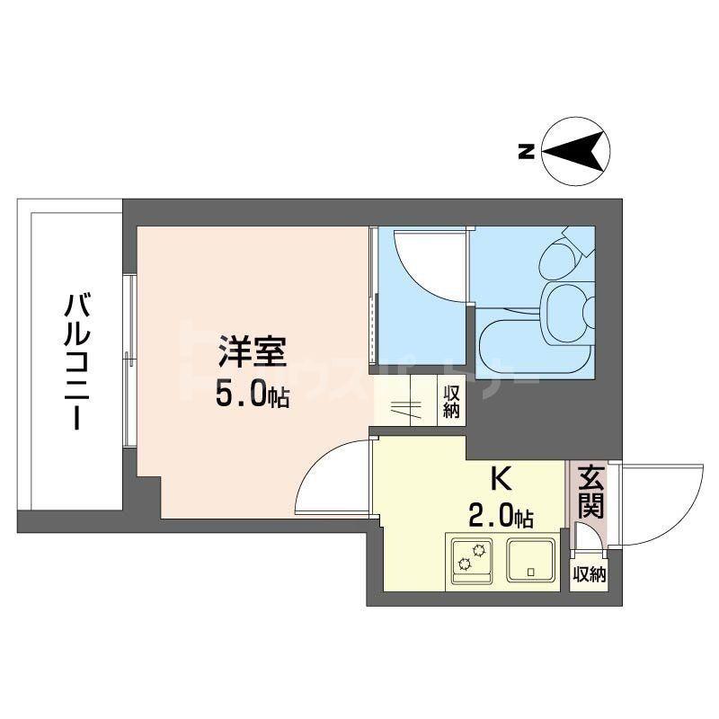 ビスタリエ南花畑(1K/3階)の間取り写真