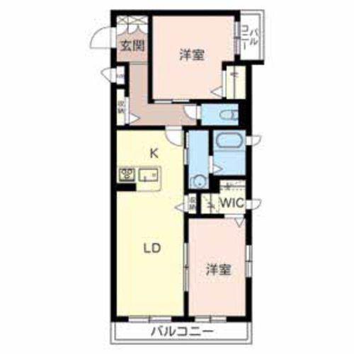 リラフォート白坂(2LDK/2階)の間取り写真