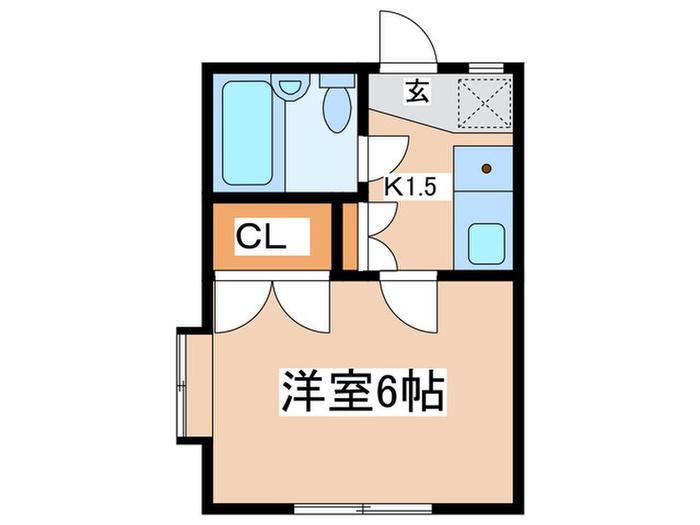 いずみ荘(1K/1階)の間取り写真
