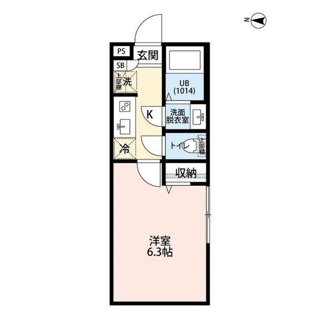 エクセラン西尾久ウエスト(1K/1階)の間取り写真