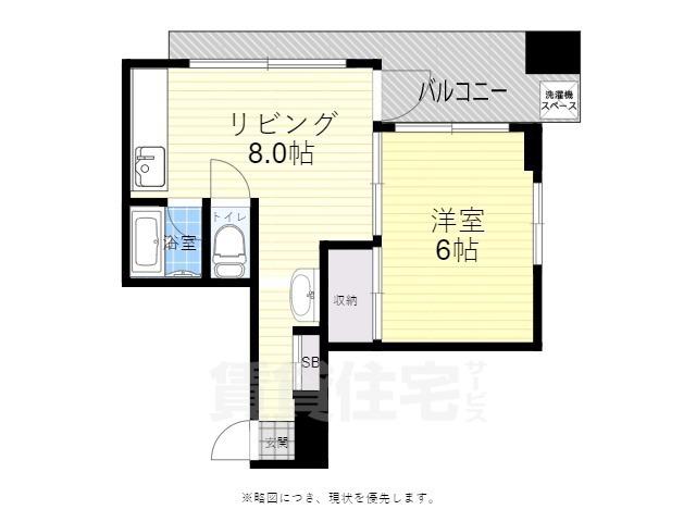 三上ビル(2DK/3階)の間取り写真