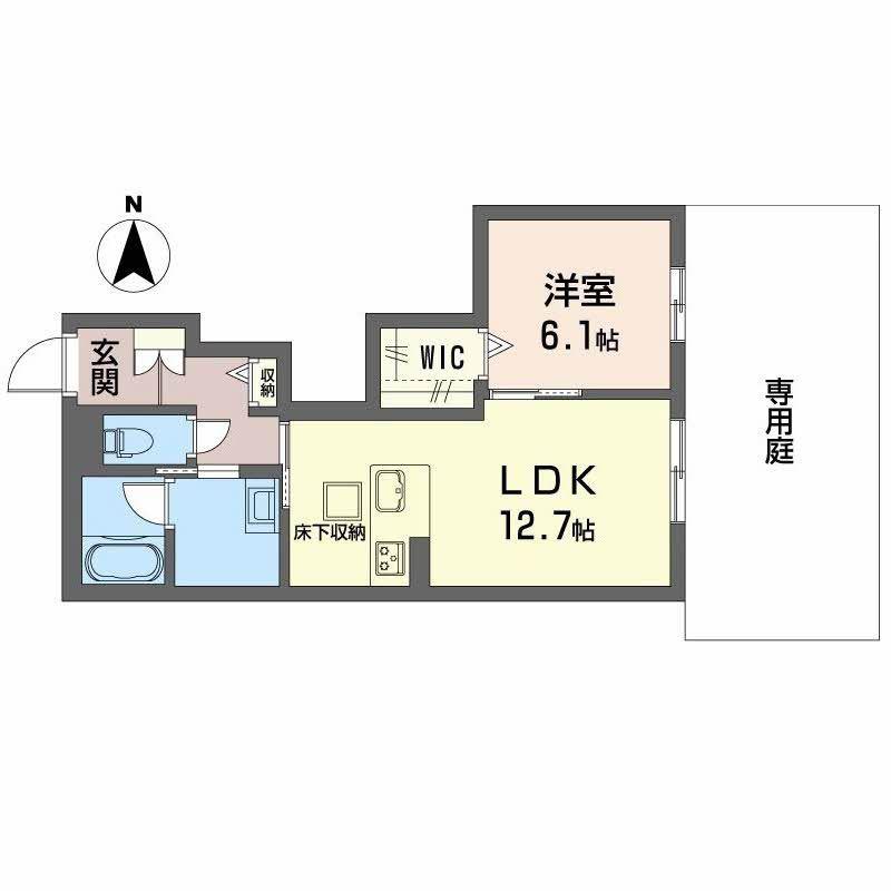 シャーメゾン環II(1LDK/1階)の間取り写真