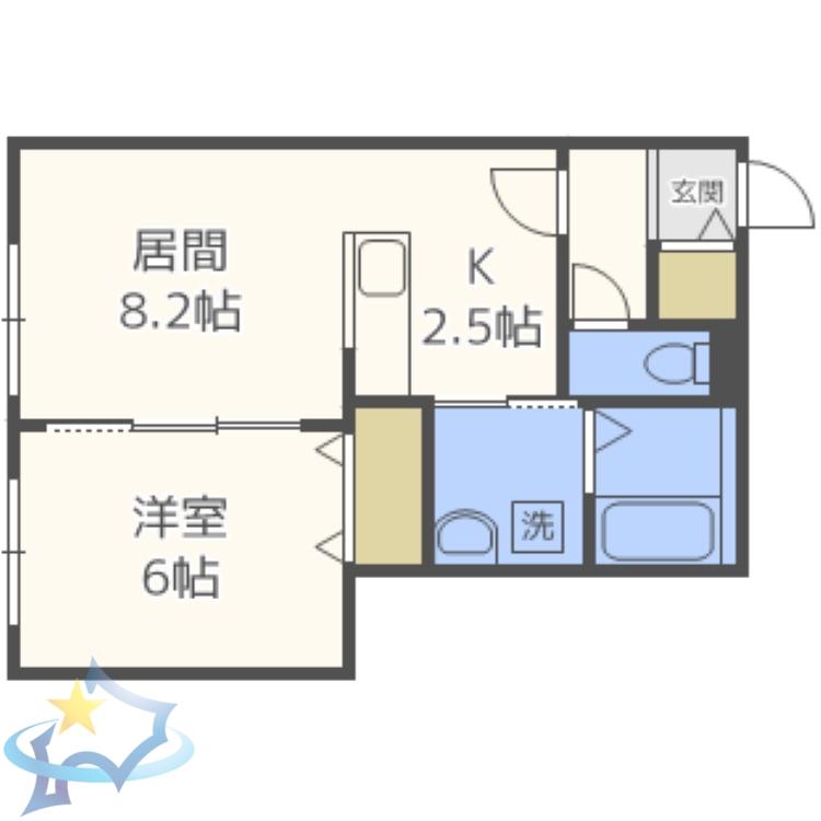 ドルチェヴィータ(1LDK/3階)の間取り写真