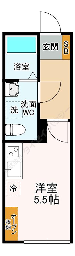 リベルテ(ワンルーム/1階)の間取り写真