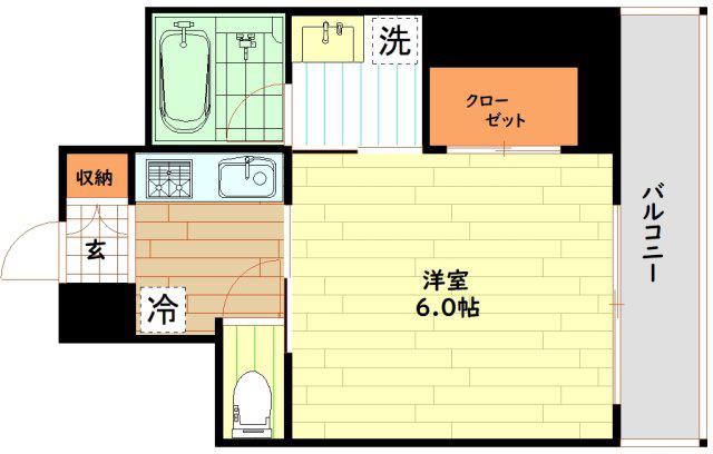 LUCE SHINFUKUSHIMA(1K/6階)の間取り写真