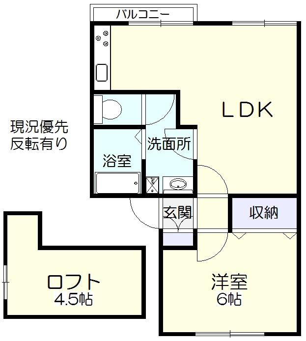 コーポ曽田(1LDK/2階)の間取り写真