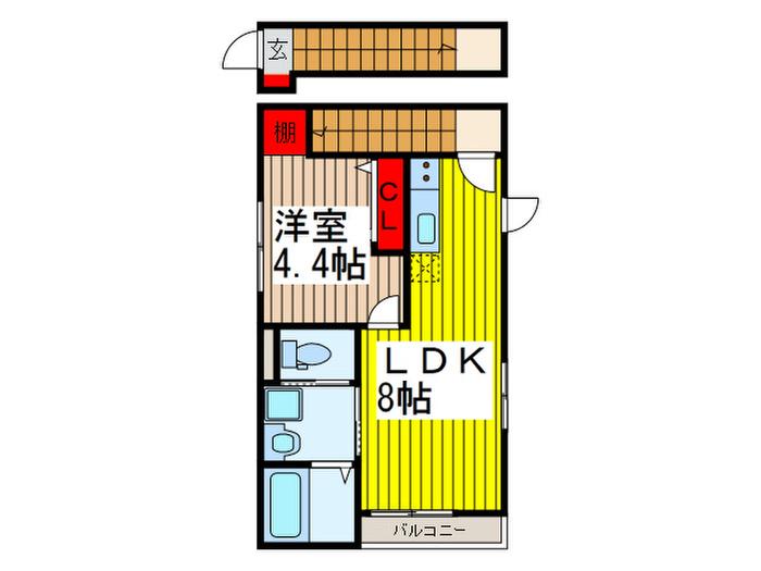 アムールブンゴ(1LDK/2階)の間取り写真
