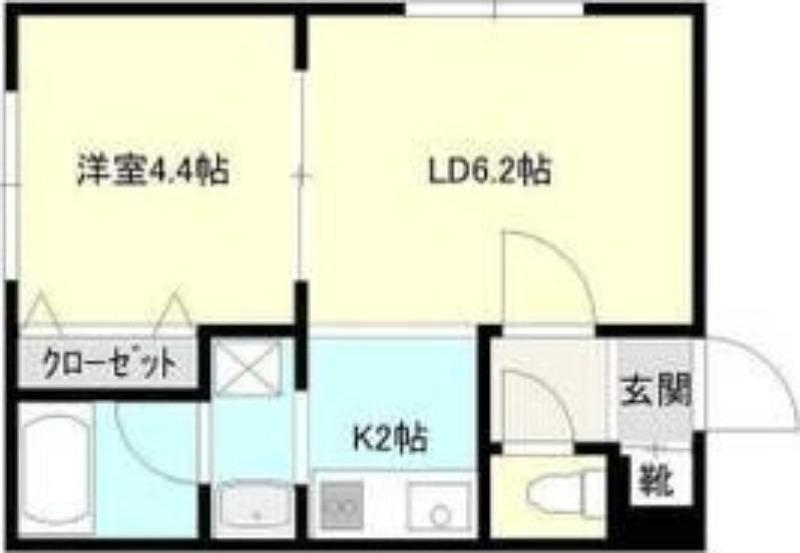 コムフォート南平岸(1LDK/3階)の間取り写真