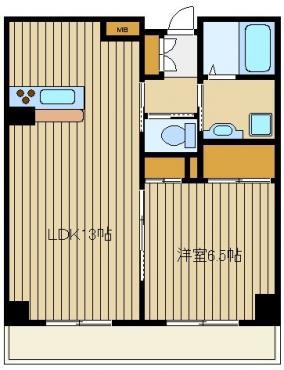 テック高野台(1LDK/3階)の間取り写真