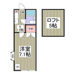 アザレア(1K/2階)の間取り写真