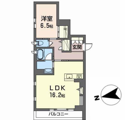 グランフォートMIII(1LDK/1階)の間取り写真