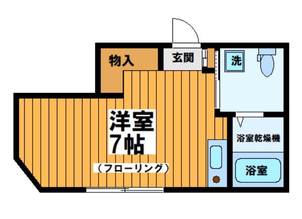 DIO下北沢(ワンルーム/3階)の間取り写真